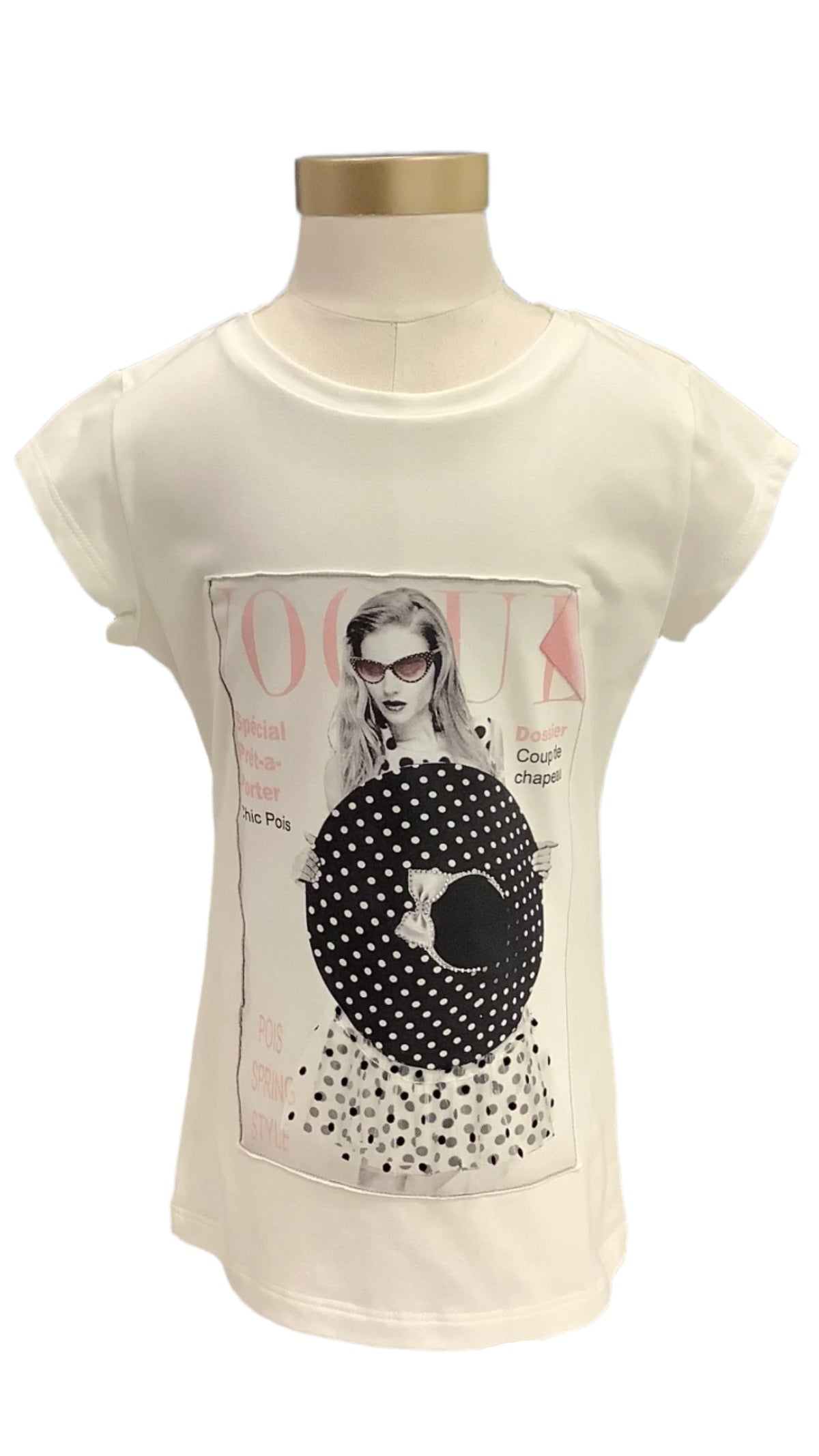 White Pink Black Vogue Top Long Sleeve T-Shirt