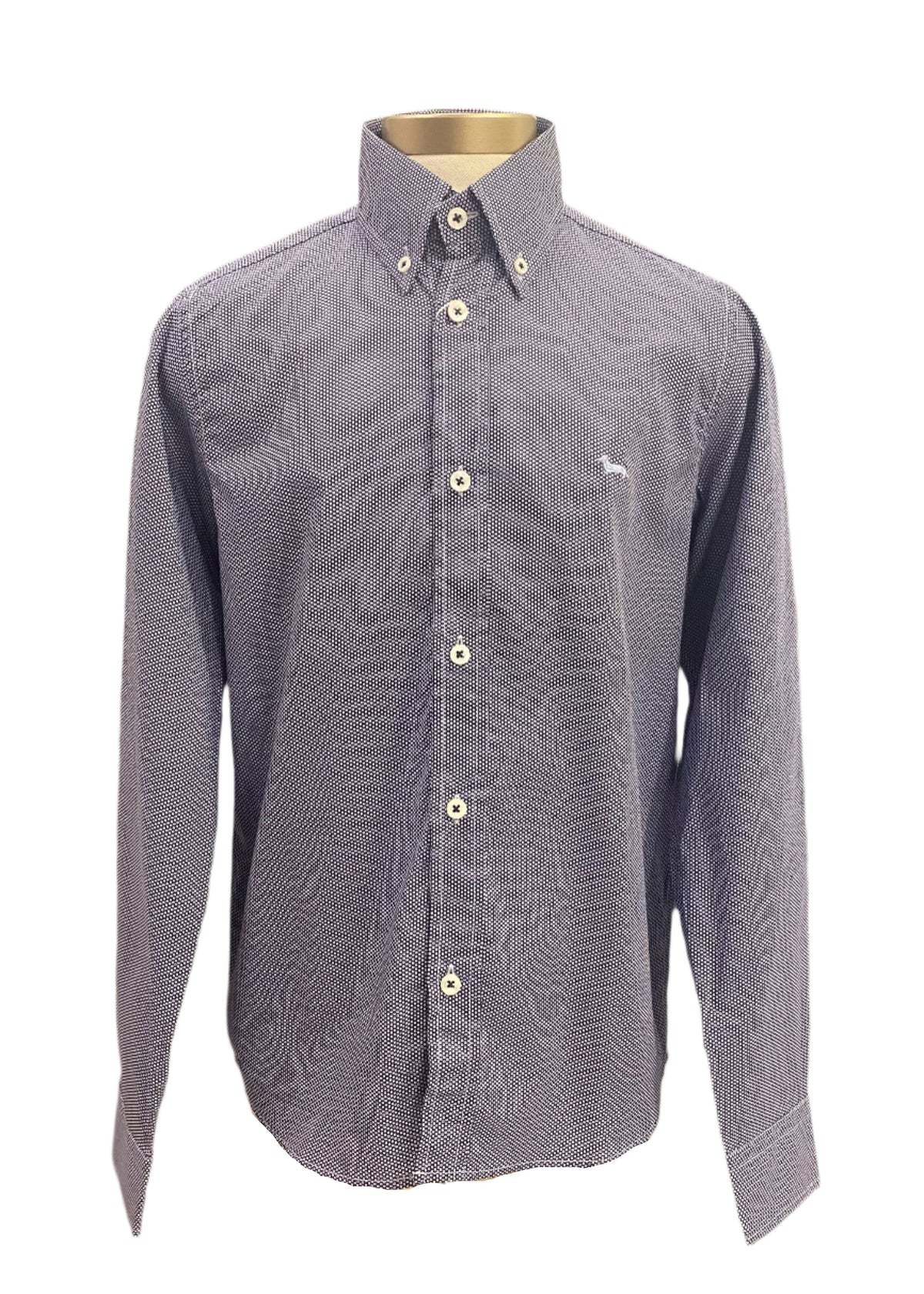 Blue Micro Square Print Shirt