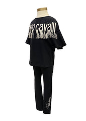 Embroidered Bat Style Top and Leggings Set