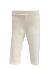 White Creamy White Qurater Leggings