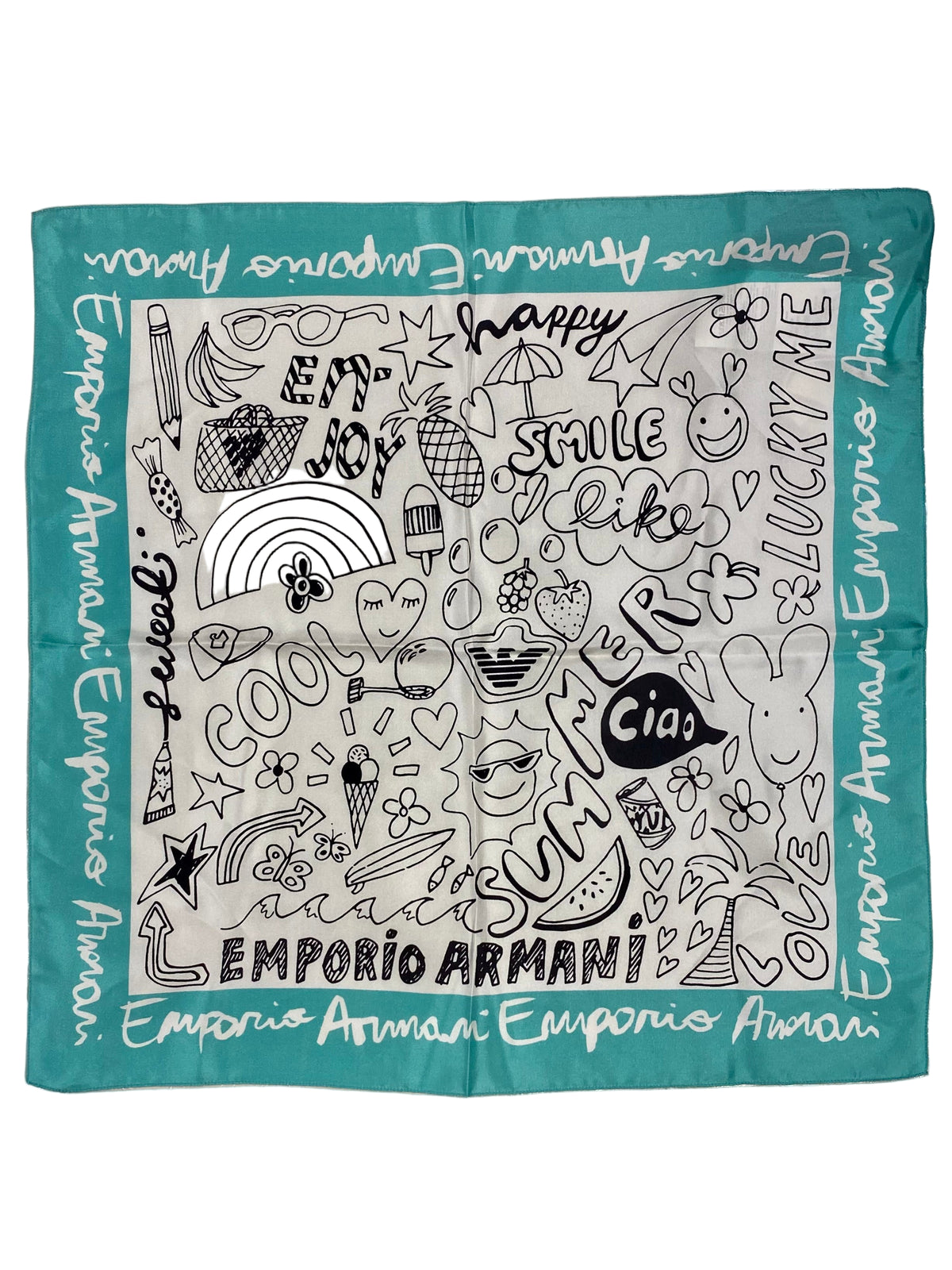 Green Armani Foulard Scarves