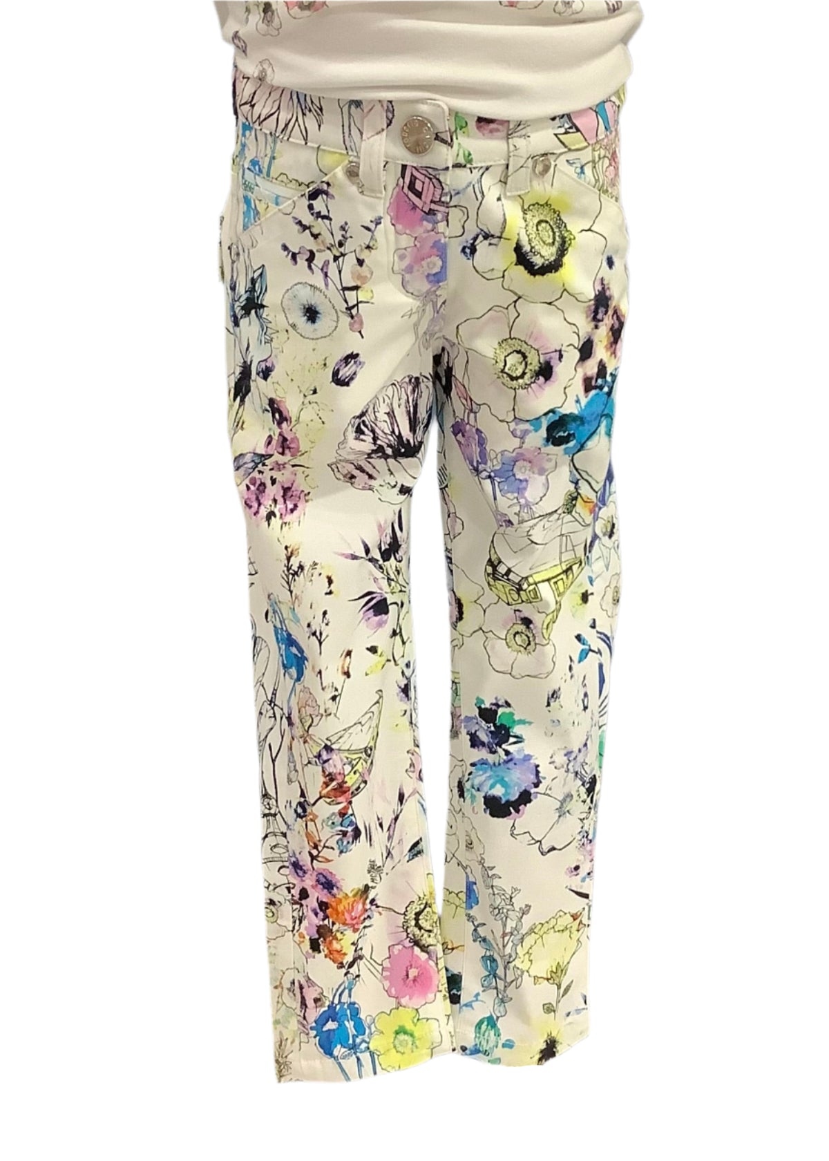 Multi Stylish Floral Print Trousers