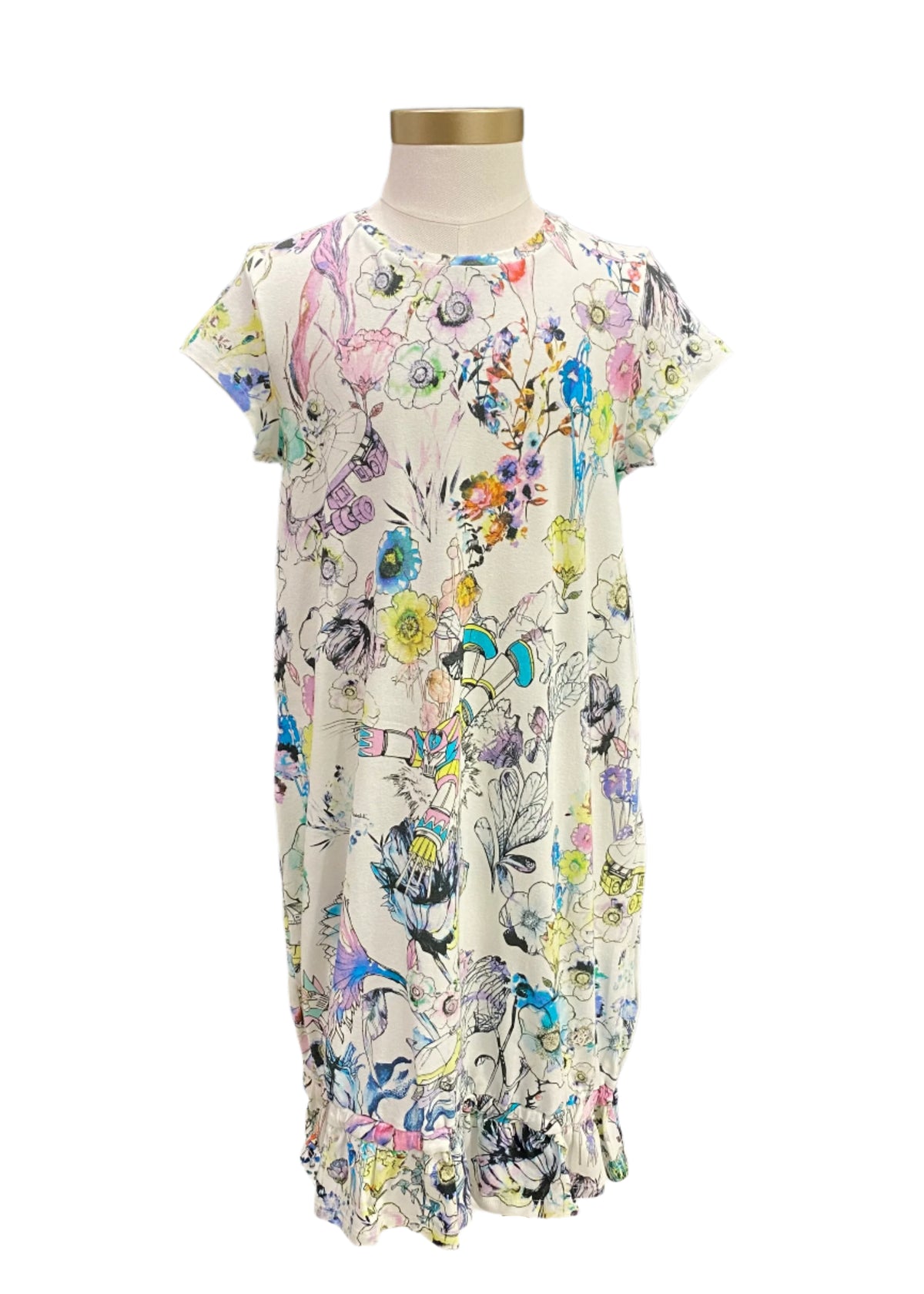 Multi Loose Floral Printed Dress