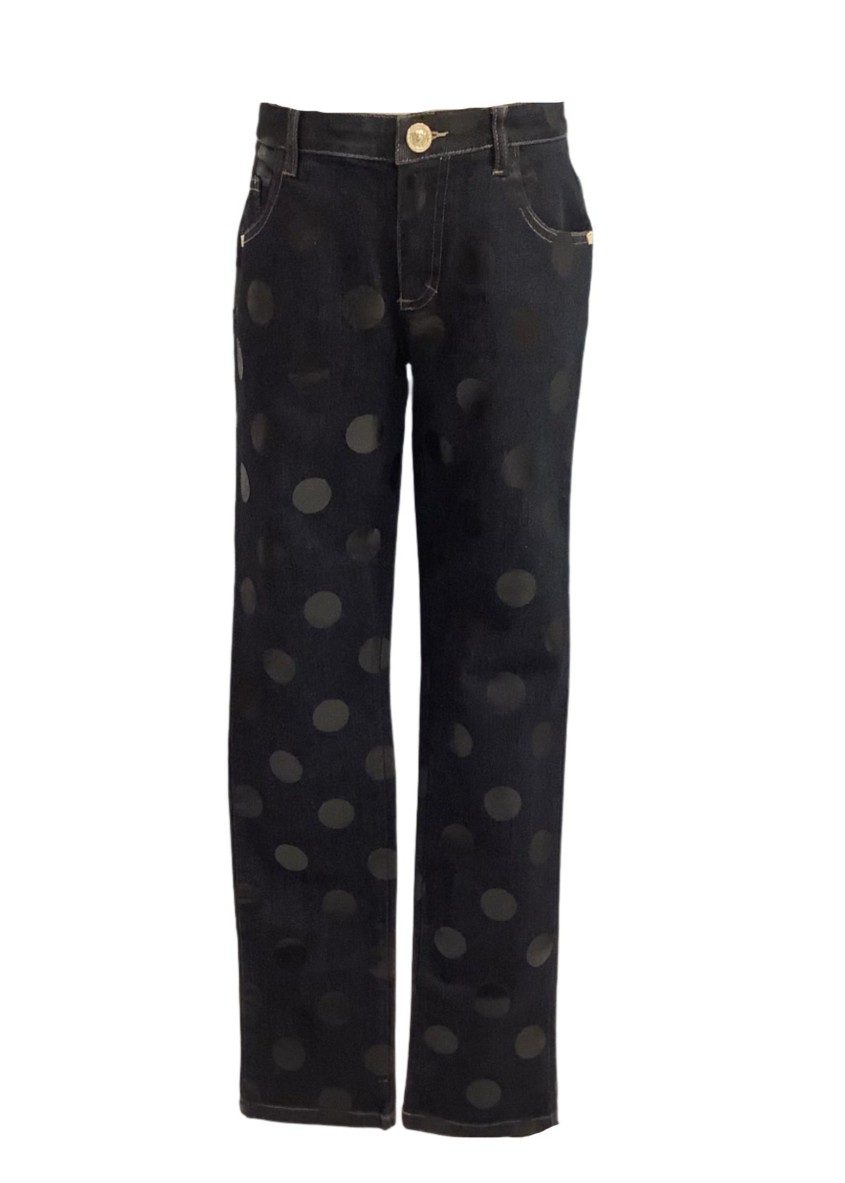 Blue Polka Dotted Versace Jeans