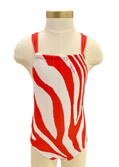 Roberto Cavalli Zebra Pattern Cross Back One-Piece Swimsuit