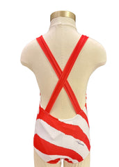 Roberto Cavalli Zebra Pattern Cross Back One-Piece Swimsuit