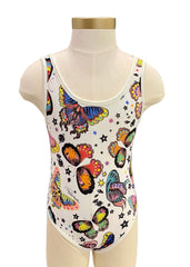 Butterflies Design U Shape Back Strap Swimsuit