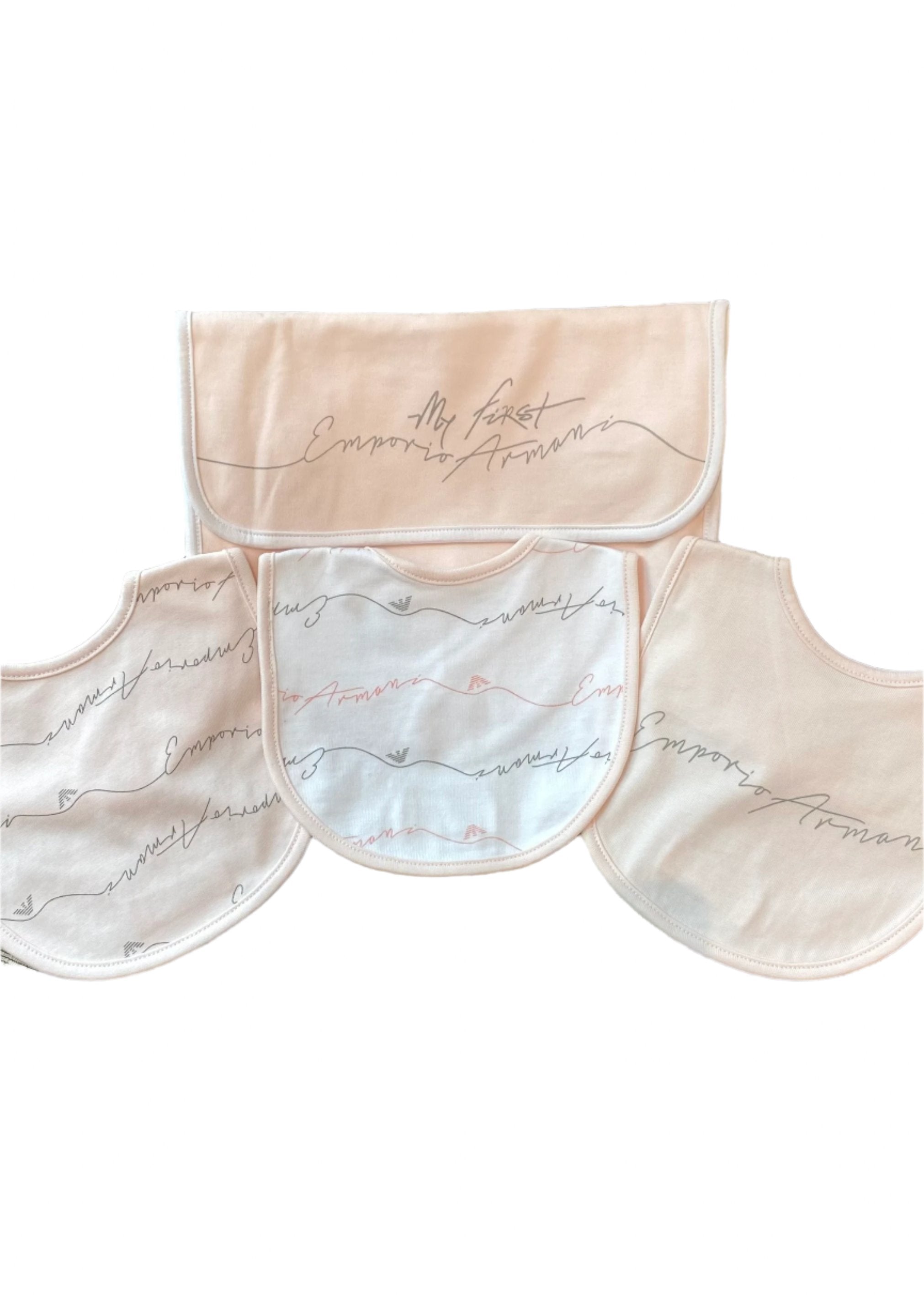 'My First Emporio Armani' Signature Bib Set