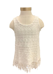 White Lace Orange Blouse