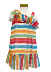 Rainbow Stripe Strap Dress