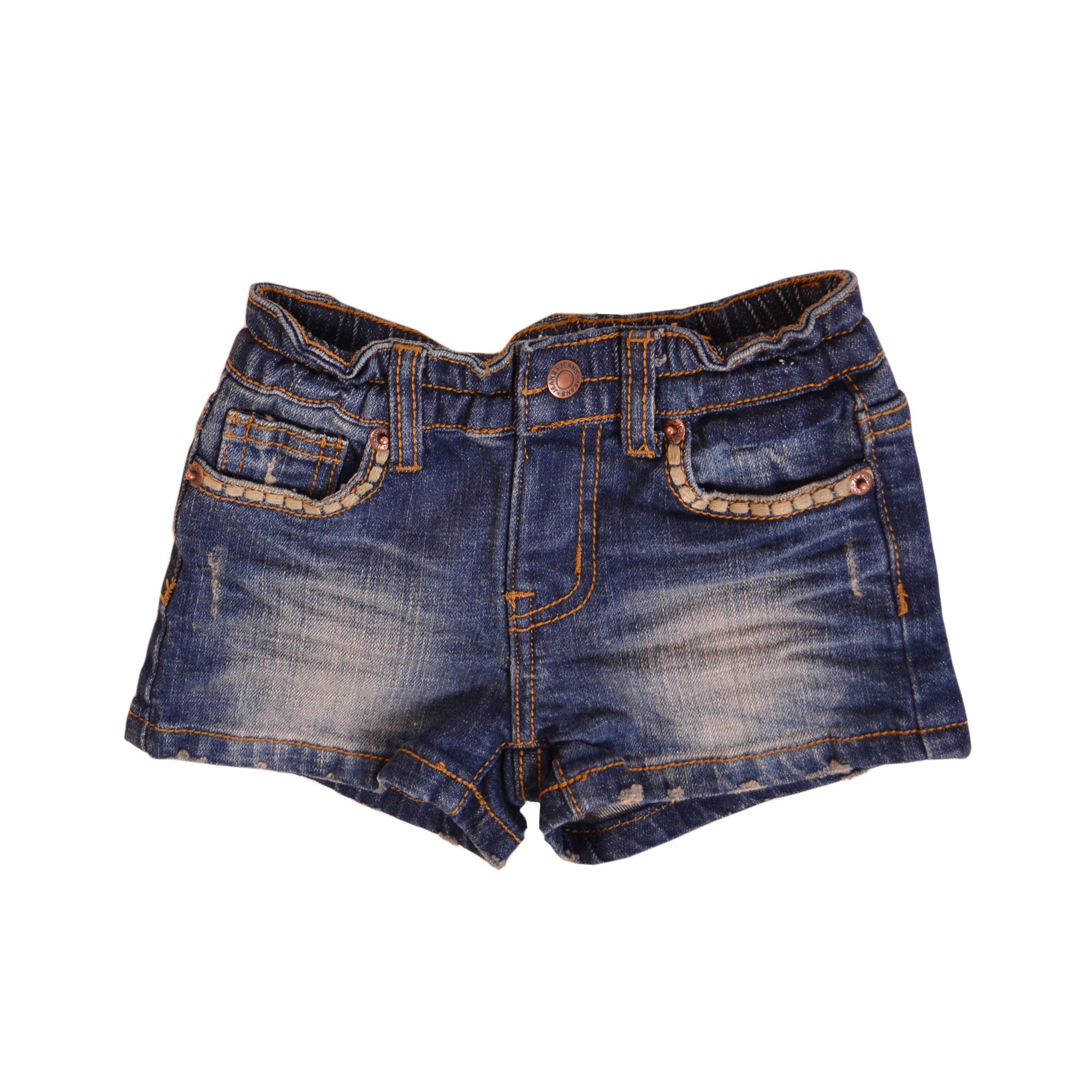 Blue Washed and Destroyed Shorts 1