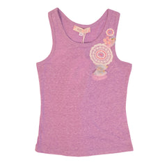 Purple White Purple top with organzas Sleeveless T-Shirt 1