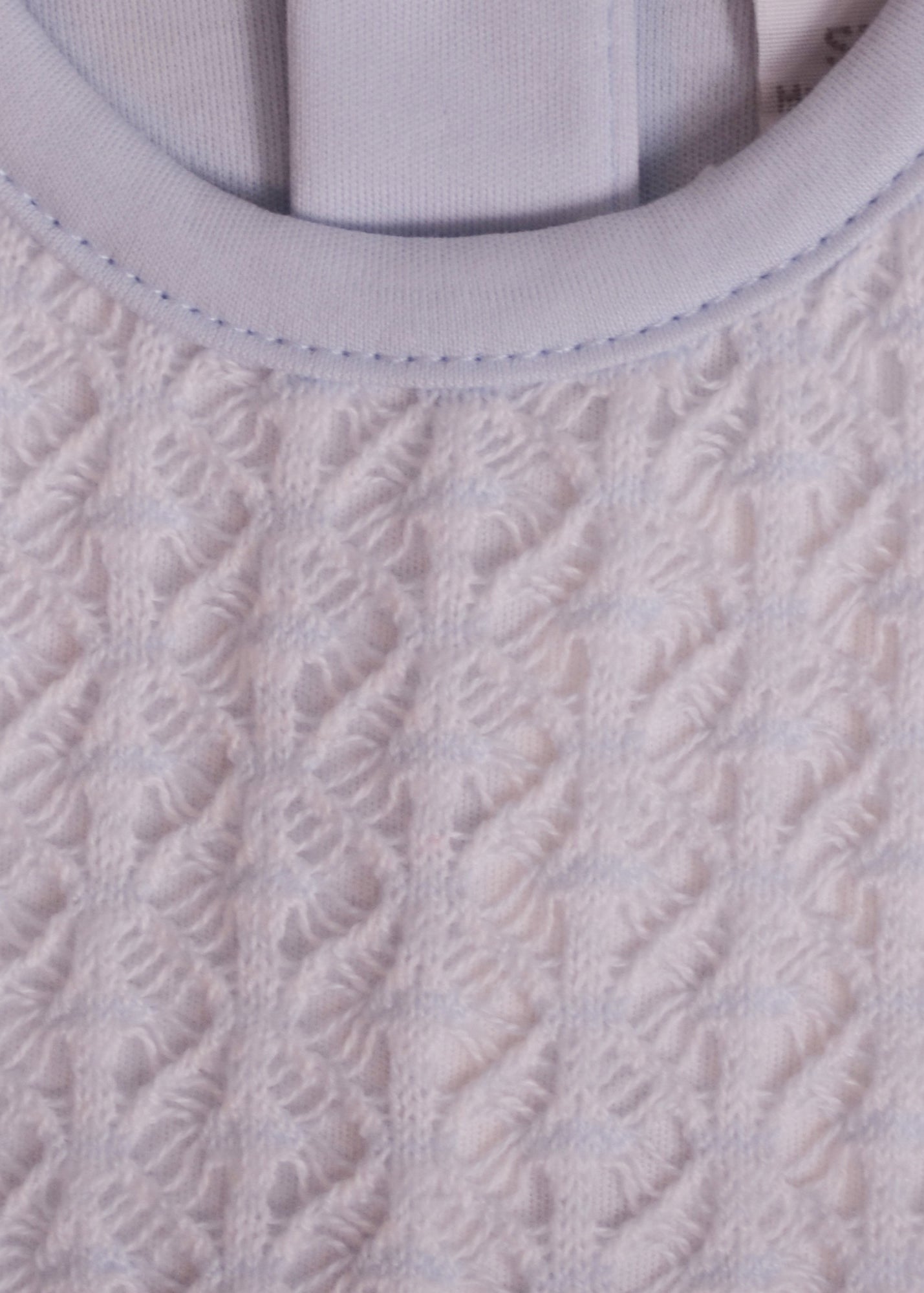 Blue Knit Design Sack Babygrow 2