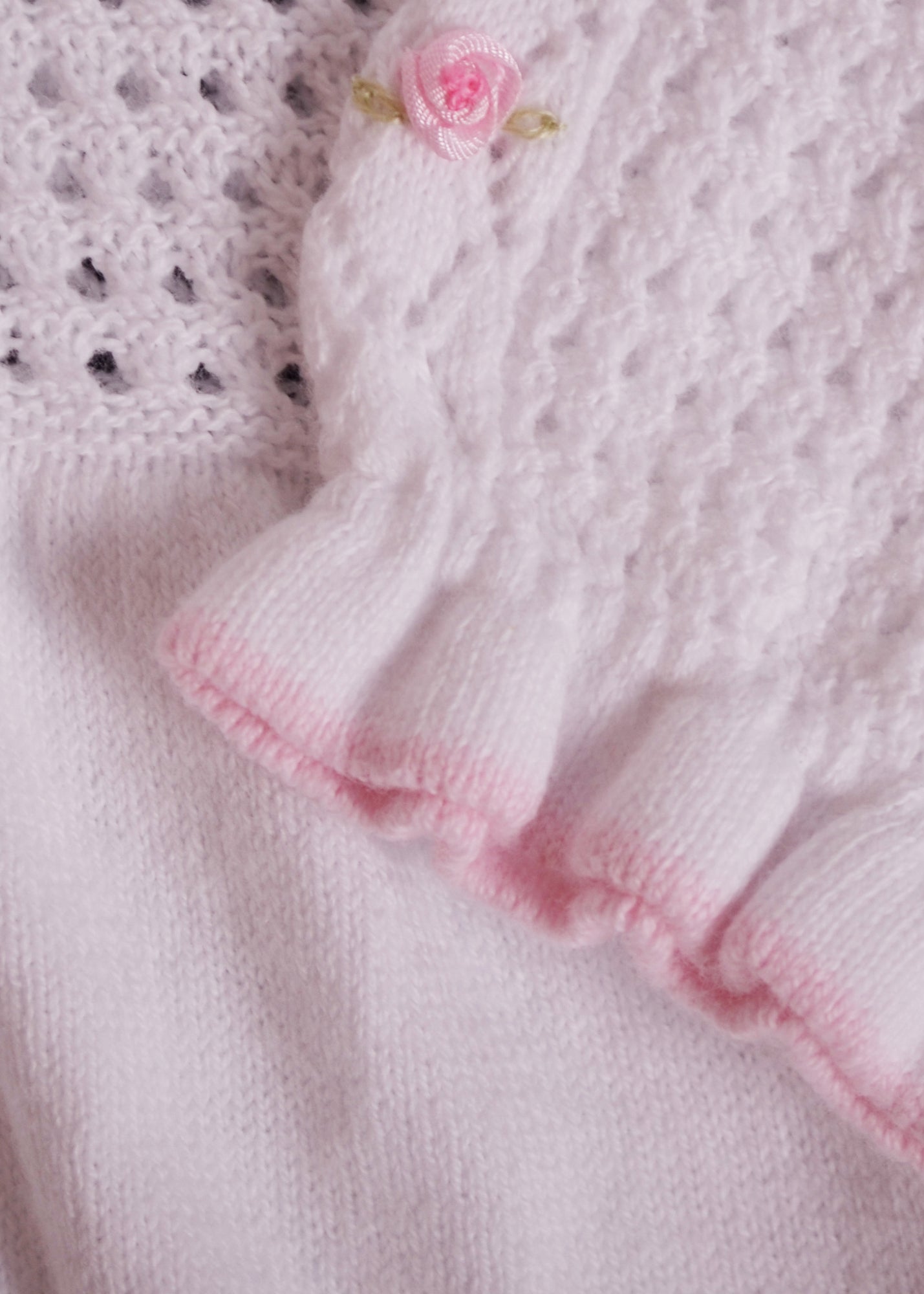 White Soft Knitted Baby Gowns Baby Gown 3