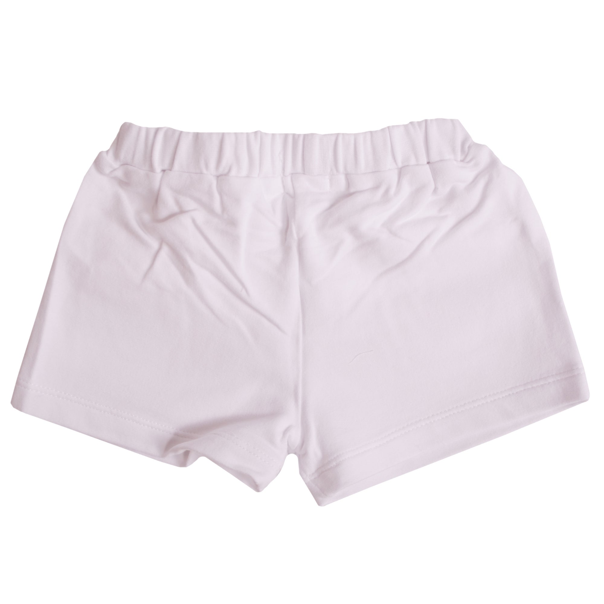 White Silver Soft White Shorts with Silver Heart Shorts 3
