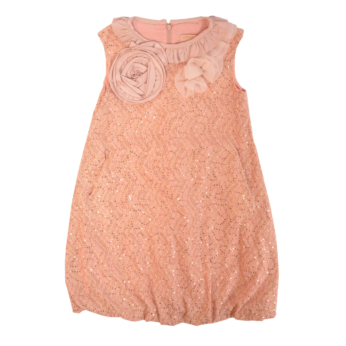 Gold Pink Glittering Dress Dress 1