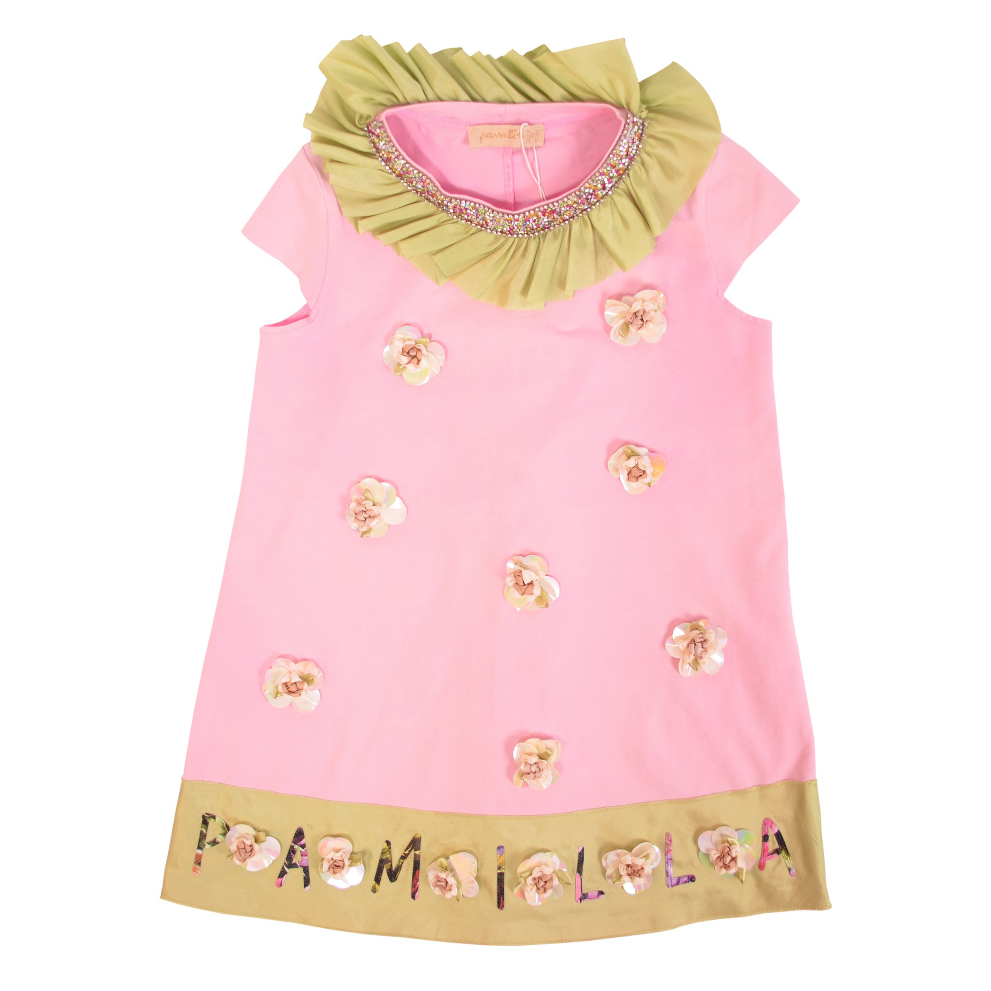 Green Pink Fashionable chic Dress 1
