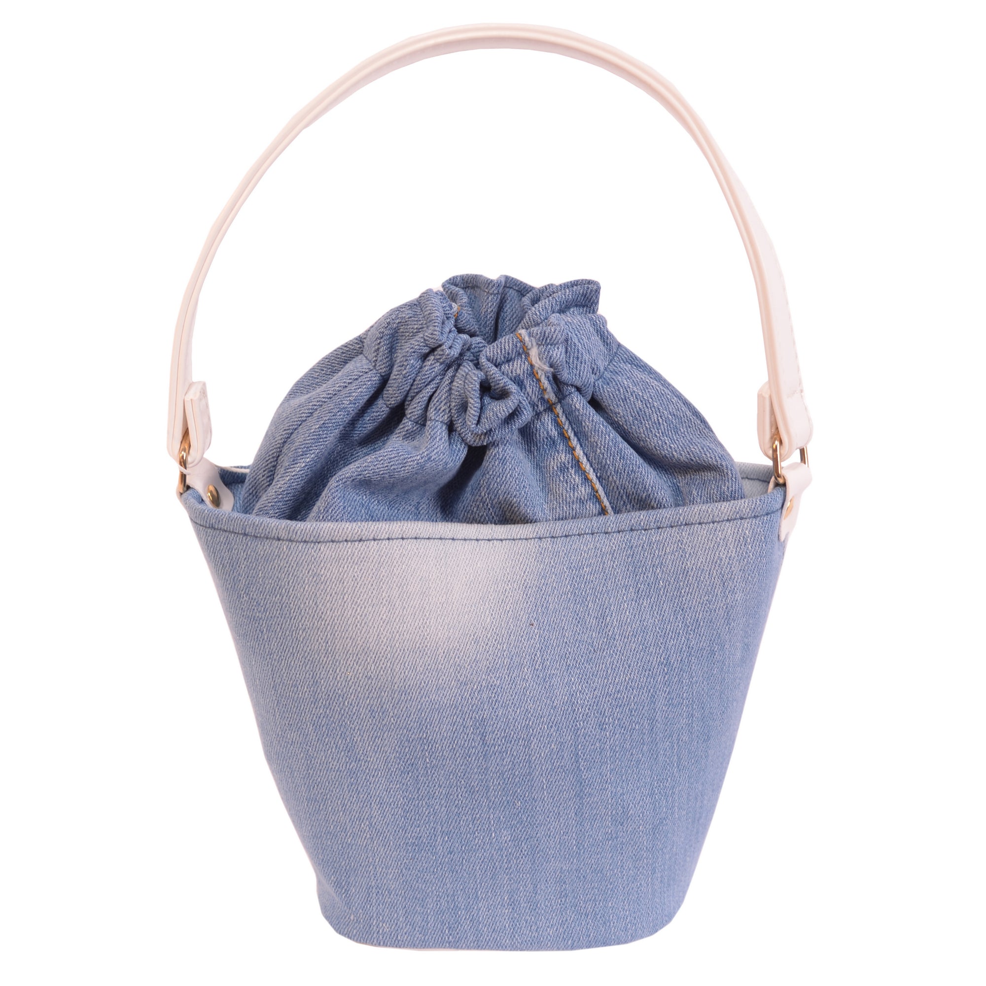 Blue Pink White Stylish Denim Handbag 3