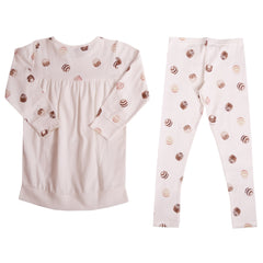 White Pink Brown White Chocolate Pyjama Pyjamas 3