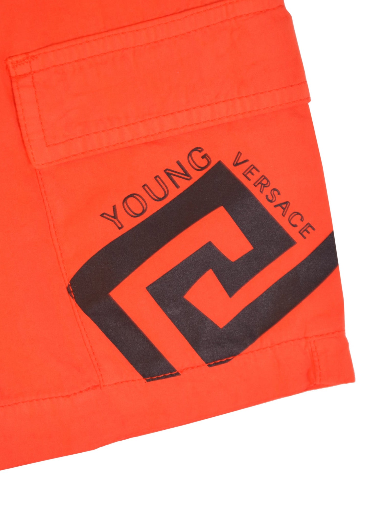 Orange Black Young Versace Tangerine Cargo Shorts 2