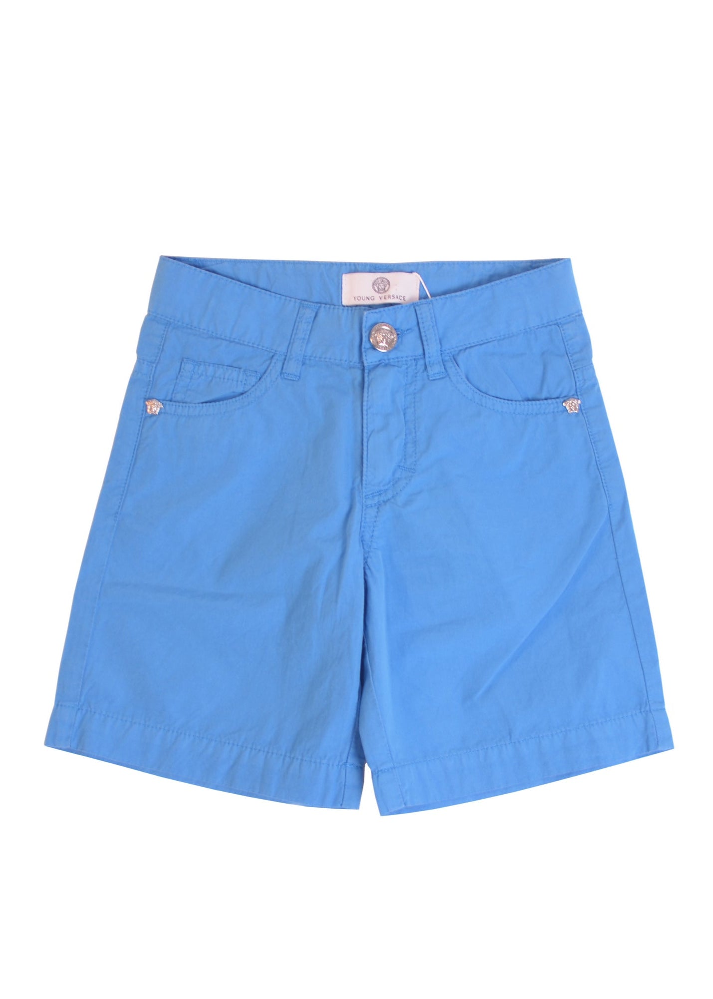 Blue Young Versace Blue with rubber writing logo Shorts 1