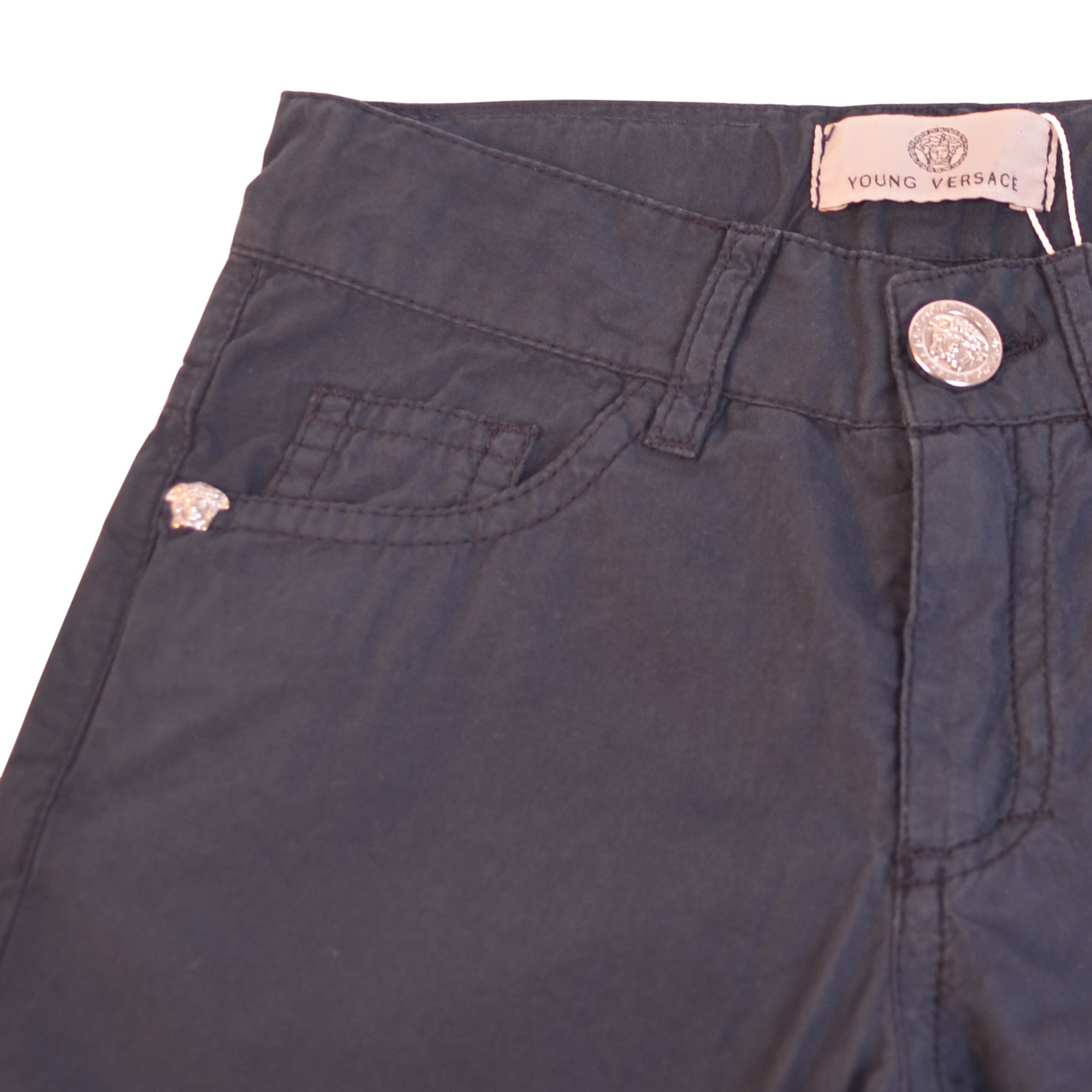 Navy Blue Young Versace Soft Navy Regular Fit Trousers 2